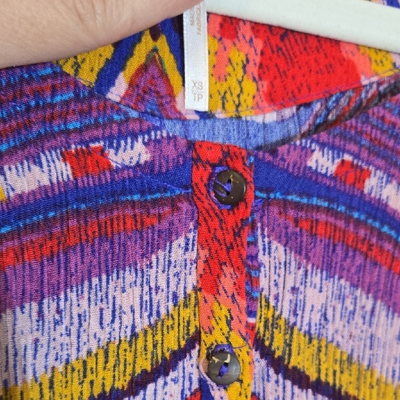 Free People Purple Red Blue Dream All Night Romper Size XS - Picture 6 of 9